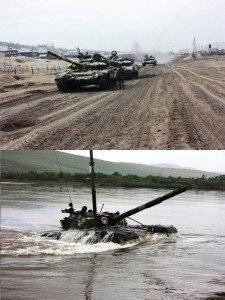 ВЧ 46108. На занятиях по управлению танком