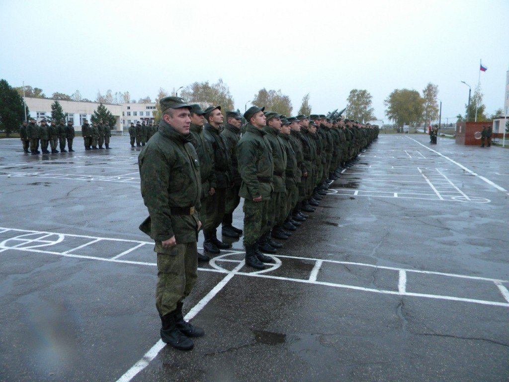 ВЧ 64055. Построение на плацу воинской части