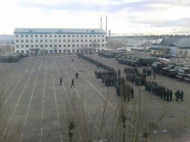 ВЧ11387. Построение на плацу воинской части
