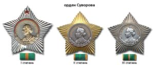 Три степени ордена Суворова
